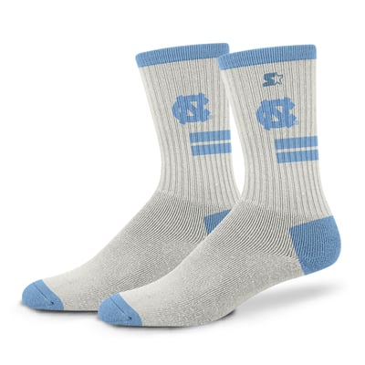  North Carolina Tar Heels Starter Unisex Premiere Cushioned Crew Socks - Cream