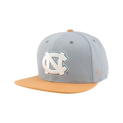  North Carolina Tar Heels Zephyr Unisex Pastel Fitted Hat - Gray