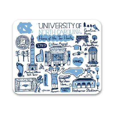 North Carolina Tar Heels Mouse Pad - White