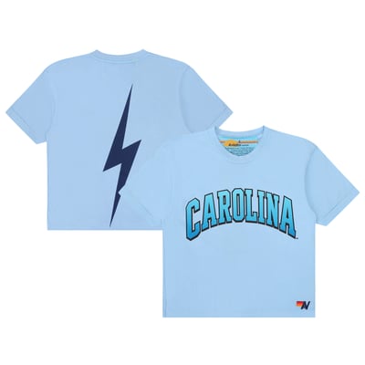North Carolina Tar Heels Aviator Nation Women's Boyfriend Tri-Blend T-Shirt - Carolina Blue