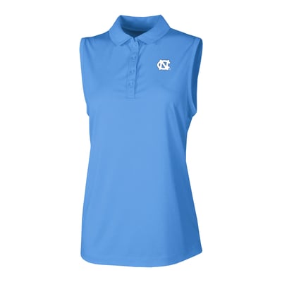 North Carolina Tar Heels Columbia Women's Ace Flair Sleeveless Tank Polo - Carolina Blue