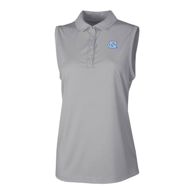  North Carolina Tar Heels Columbia Women's Ace Flair Sleeveless Tank Polo - Gray