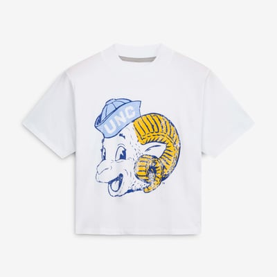  North Carolina Tar Heels Gameday Social Women's Vault Mascot T-Shirt - White
