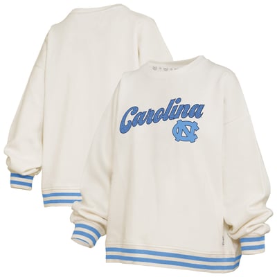 North Carolina Tar Heels Pressbox Women's Bonanza Chenille Ribbed Sweatshirt - Cream