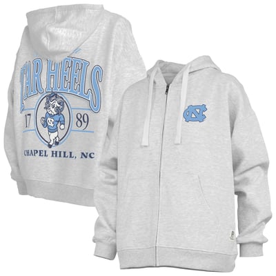  North Carolina Tar Heels Pressbox Women's Janise Full-Zip Hoodie - Heather Gray