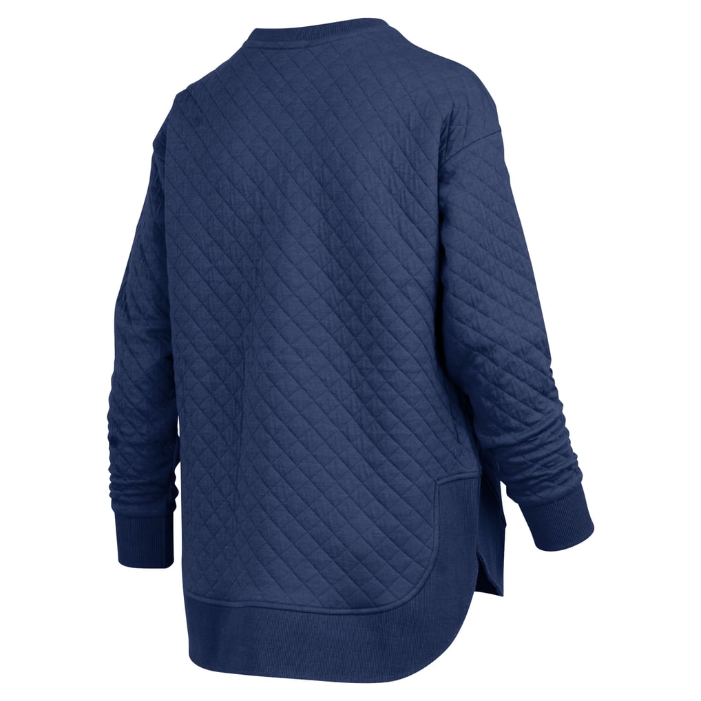 North Carolina Tar Heels Pressbox Women's Quilted Long Sleeve Pullover Sweatshirt - Navy
