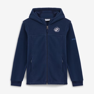  North Carolina Tar Heels Columbia Youth Flanker Fleece Full-Zip Hoodie - Navy