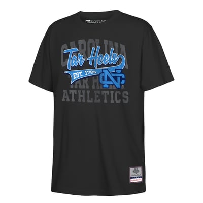 North Carolina Tar Heels Mitchell & Ness Youth Retro Sweeper T-Shirt - Black