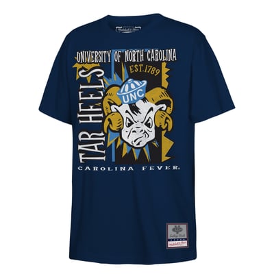  North Carolina Tar Heels Mitchell & Ness Youth 90s Retro Poster T-Shirt - Navy