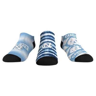  North Carolina Tar Heels Rock Em Youth Make Some Noise Three-Pack Low-Cut Socks Set - Blue