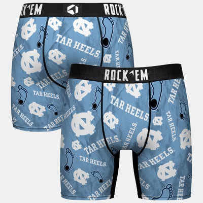  North Carolina Tar Heels Rock Em Youth All Over Logo Boxer Briefs - Carolina Blue