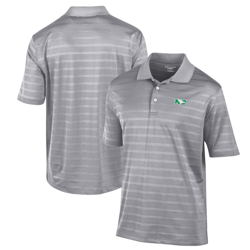 North Dakota Champion Textured Solid Polo - Gray
