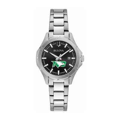 North Dakota Bulova Women's Stainless Steel Classic Sport Watch - Black