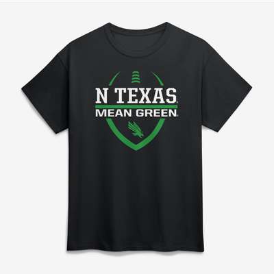 North Texas Mean Green Football Fan T-Shirt - Black