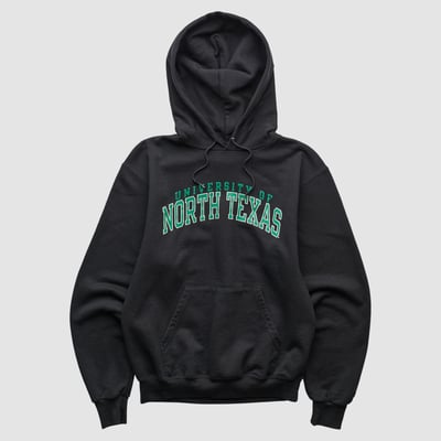 North Texas Mean Green Champion 2000s Hooded Pullover Sweatshirt - Black - XXS by Fanatics Real Vintage