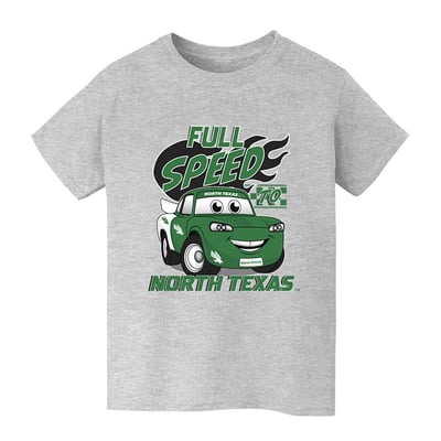  North Texas Mean Green Vive La Fete Youth Full Speed T-Shirt - Gray