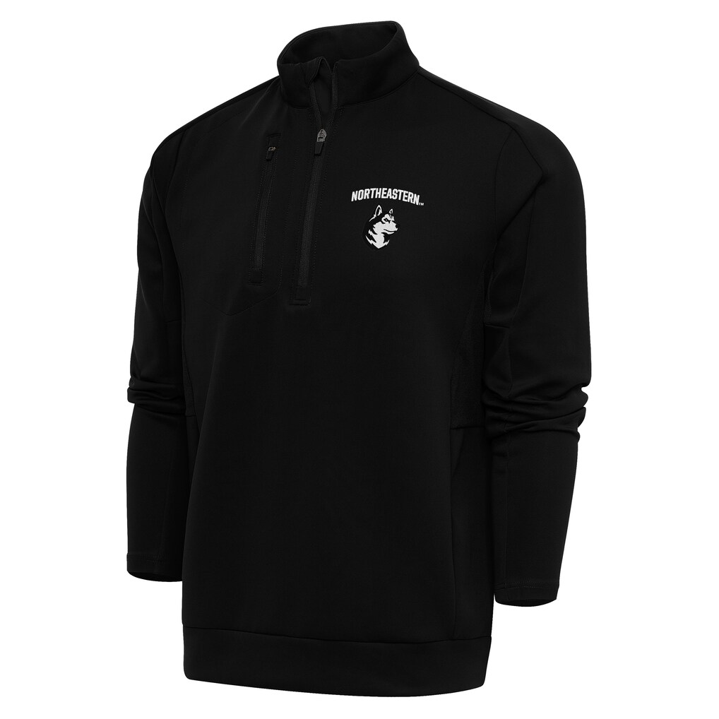  Northeastern Huskies Antigua Generation Quarter-Zip Pullover Top - Black