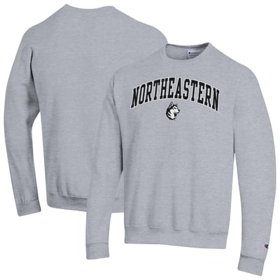 Northeastern Huskies Champion Arch Powerblend Sweatshirt - Heather Gray