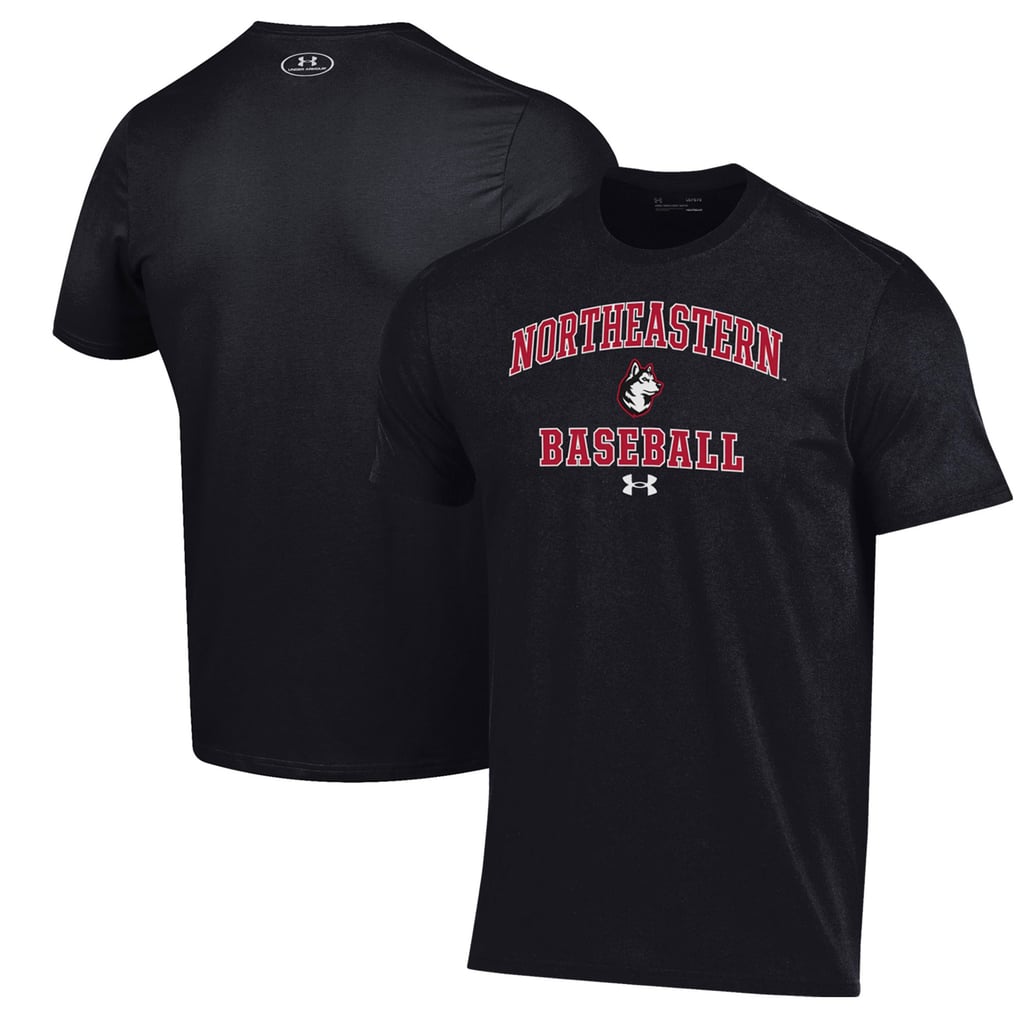  Northeastern Huskies Under Armour Baseball Performance T-Shirt - Black