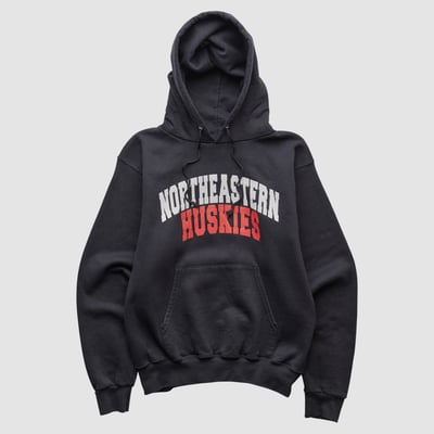 Northeastern Huskies Champion 2000s Hooded Pullover Sweatshirt - Black - XXS by Fanatics Real Vintage