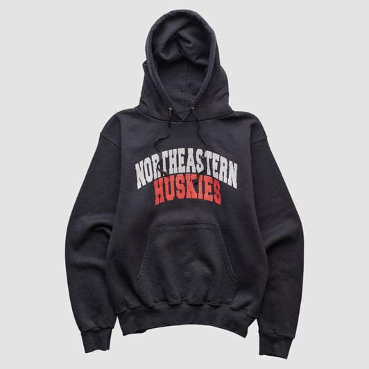 Northeastern Huskies Champion 2000s Hooded Pullover Sweatshirt - Black - XXS by Fanatics Real Vintage