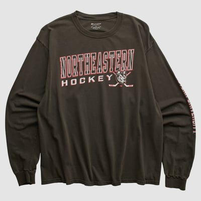 Northeastern Huskies Champion 2010s Long Sleeve T-shirt - Black - M by Fanatics Real Vintage