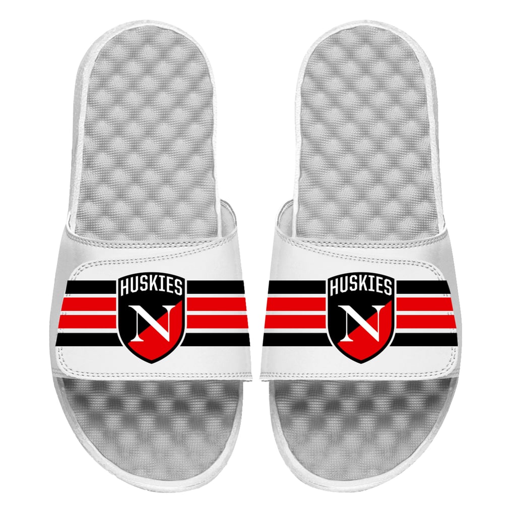 Northeastern Huskies ISlide Youth Stripes Slide Sandals - White