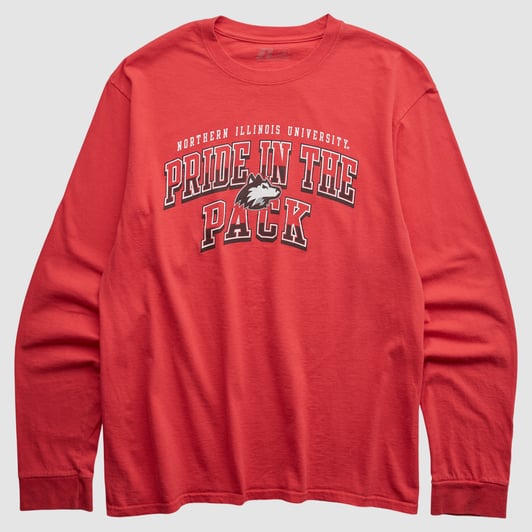 Northern Illinois Huskies Russell 2010s Long Sleeve T-shirt - Red - S by Fanatics Real Vintage