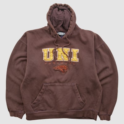 Northern Iowa Panthers J America Sportswear 2000s Hooded Pullover Sweatshirt - Brown - S by Fanatics Real Vintage