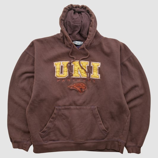 Northern Iowa Panthers J America Sportswear 2000s Hooded Pullover Sweatshirt - Brown - S by Fanatics Real Vintage
