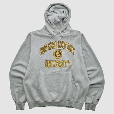 Northern Kentucky University Norse Champion 2000s Hooded Pullover Sweatshirt - Heather Gray - S by Fanatics Real Vintage