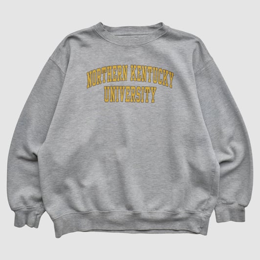 Northern Kentucky University Norse Jansport 2000s Pullover Sweatshirt - Heather Gray - L by Fanatics Real Vintage