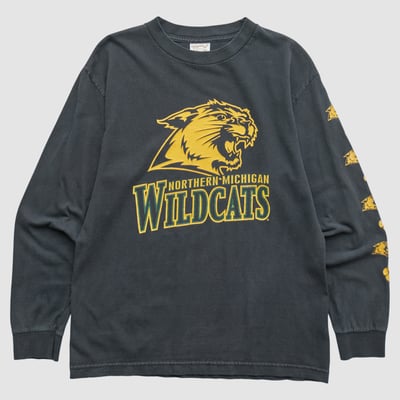 Northern Michigan Wildcats Cotton Exchange 2000s Long Sleeve T-shirt - Black - S by Fanatics Real Vintage