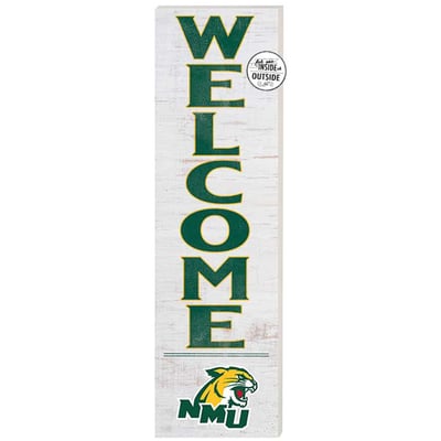 Northern Michigan Wildcats 10'' x 35'' Indoor/Outdoor Welcome Sign - White