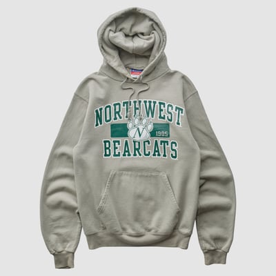 Northwest Missouri State Bearcats Champion 2000s Hooded Pullover Sweatshirt - Gray - XXS by Fanatics Real Vintage