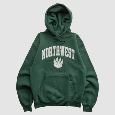 Northwest Missouri State Bearcats Champion 2000s Hooded Pullover Sweatshirt - Green - S by Fanatics Real Vintage