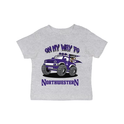 Northwestern Wildcats Vive La Fete Infant On My Way T-Shirt - Gray