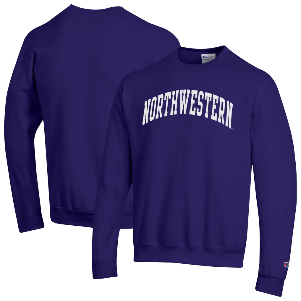  Northwestern Wildcats Champion Basic Arch Fleece Pullover Sweatshirt - Purple