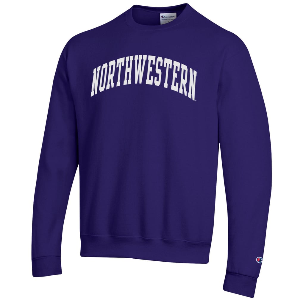  Northwestern Wildcats Champion Basic Arch Fleece Pullover Sweatshirt - Purple