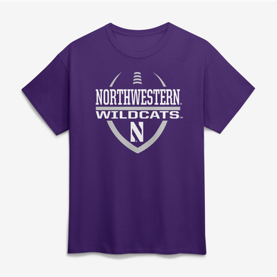  Northwestern Wildcats Football Fan T-Shirt - Purple