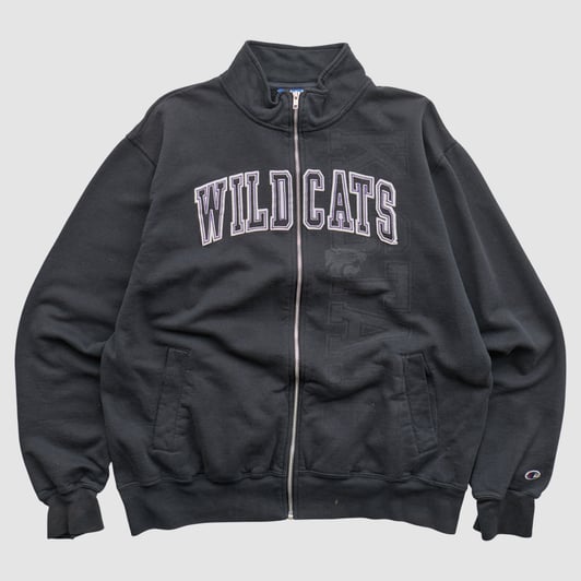 Northwestern Wildcats Champion 2000s Full Zip Jacket - Black - L by Fanatics Real Vintage
