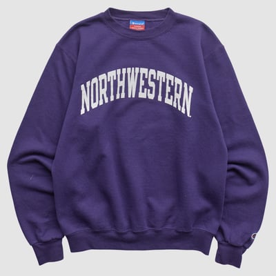 Northwestern Wildcats Champion 2000s Pullover Sweatshirt - Purple - XS by Fanatics Real Vintage