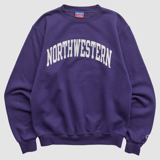 Northwestern Wildcats Champion 2000s Pullover Sweatshirt - Purple - XS by Fanatics Real Vintage