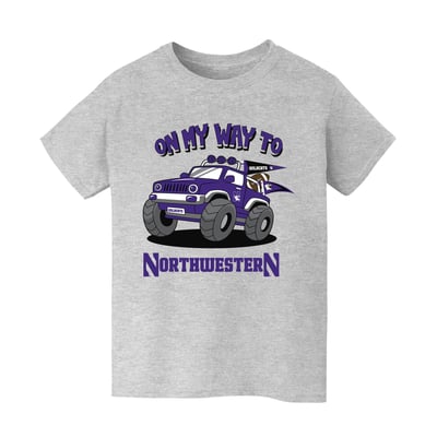 Northwestern Wildcats Vive La Fete Youth On My Way T-Shirt - Gray