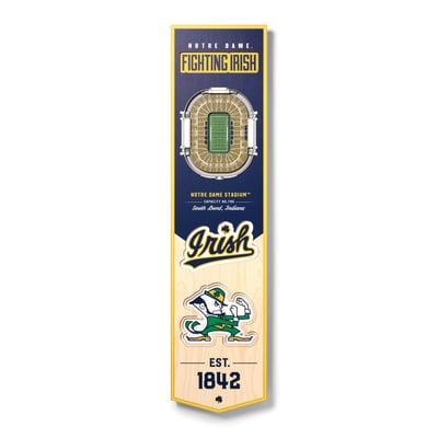 Notre Dame Fighting Irish Fanpoint 8'' x 32'' 3D StadiumView Banner