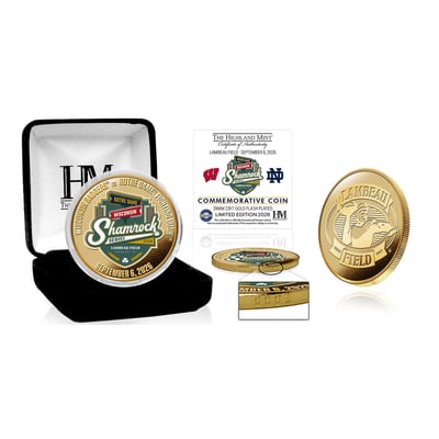 Notre Dame Fighting Irish Highland Mint Limited Edition 2026 Shamrock Series Gold Color Coin