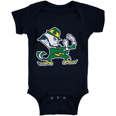 Notre Dame Fighting Irish Two Feet Ahead Infant Big Logo Bodysuit - Navy
