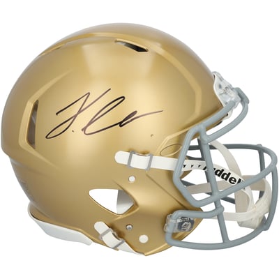 Jeremiyah Love Notre Dame Fighting Irish Autographed Fanatics Authentic Riddell Speed Authentic Helmet