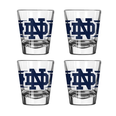 Notre Dame Fighting Irish Logo Brands Four-Piece Stripe Shot Glass Set