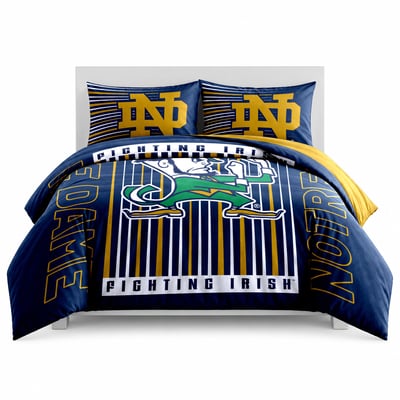 Notre Dame Fighting Irish Logo Brands Momentum 5-Piece Full/Queen Bedding Set
